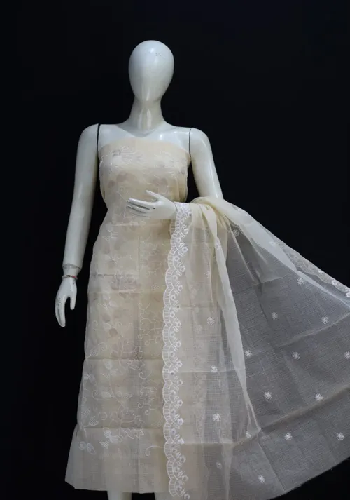 Elegant Kota Doria Soft Cotton Dress Material – Lightweight, Breathable & Handcrafted Perfection